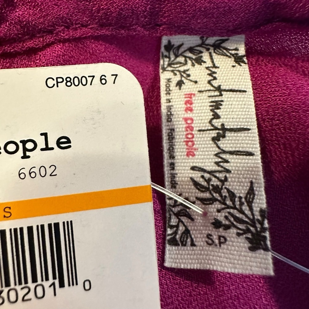 Free People Bohemian Embroidered Aida Mini Slip Dress Purple Small Summer NWT - Picture 11 of 15